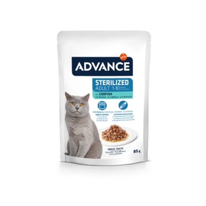 ADVANCEPETFOOD 日常絕育成貓濕糧 – 鱈魚 (85g) 564487