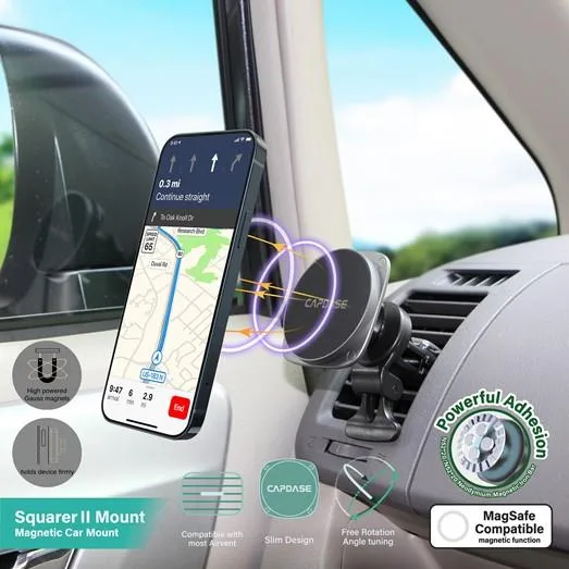 CAPDASE Squarer ii Mount Vent Clip-85 磁吸車用支架(出風口)