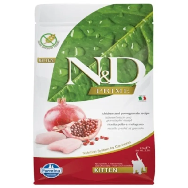 Farmina N&D 法米納 無穀物幼貓配方 雞肉石榴 貓乾糧 1.5kg [PND0150038]
