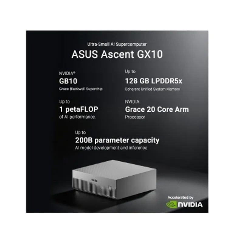 ASUS 華碩 ASUS Ascent GX10 精巧桌上型 AI 超級電腦