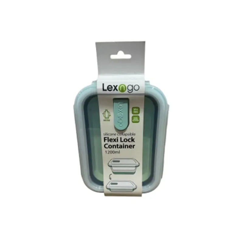 Lexngo 矽膠摺疊保鮮盒 - 長方型 1200ml