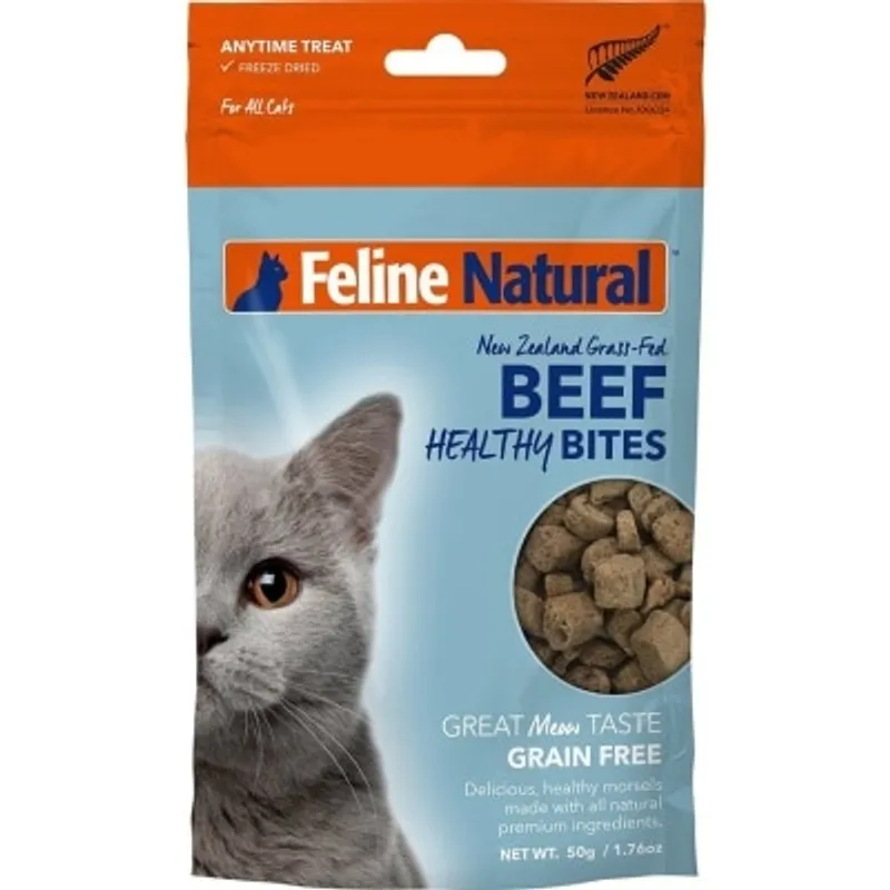 FELINE NATURAL F9 凍乾小食 健康貓零食 - 牛肉味 (50g) - Feline Natural
