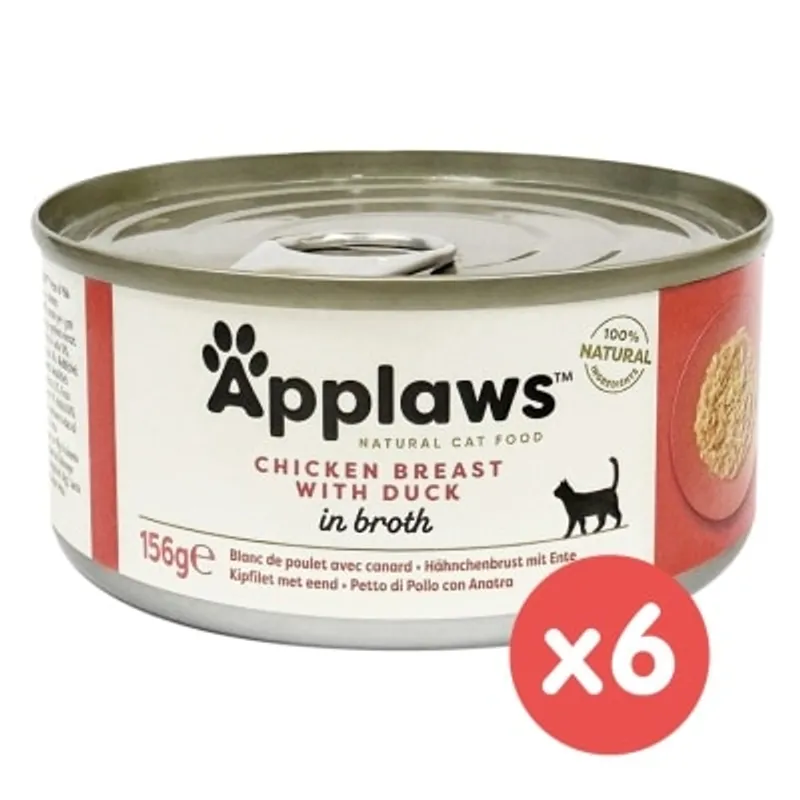 APPLAWS 貓罐頭 - 雞胸肉&鴨肉 (156g x 6) Applaws