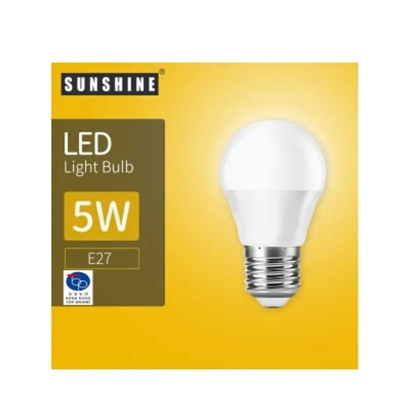 Sunshine LED 燈泡 G45球膽 - 5W E27大螺頭 6500K 白光