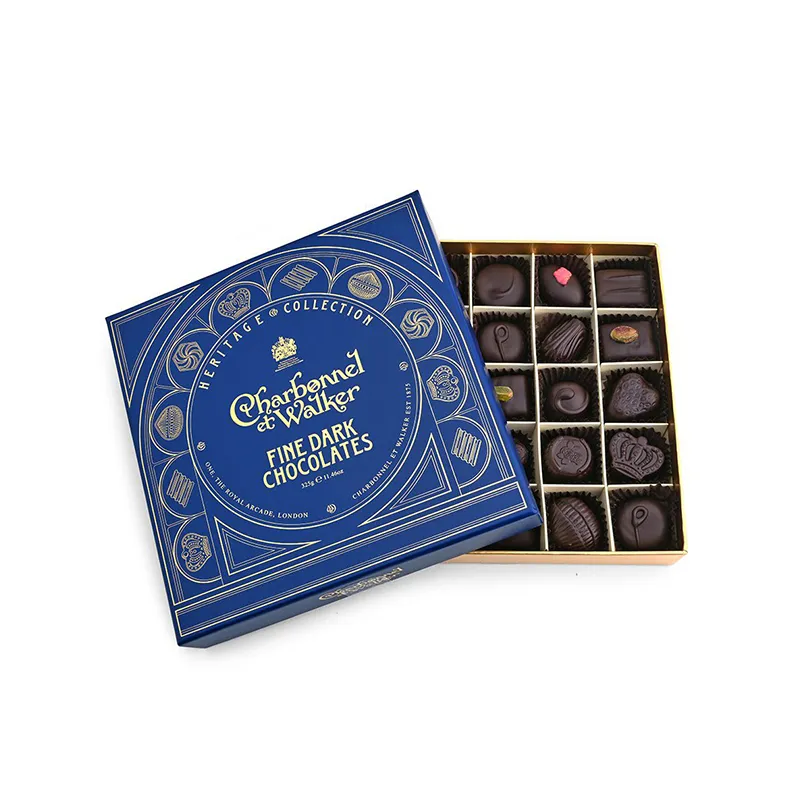 CHARBONNEL ET WALKER 方形组合黑朱古力礼盒325G（蓝）