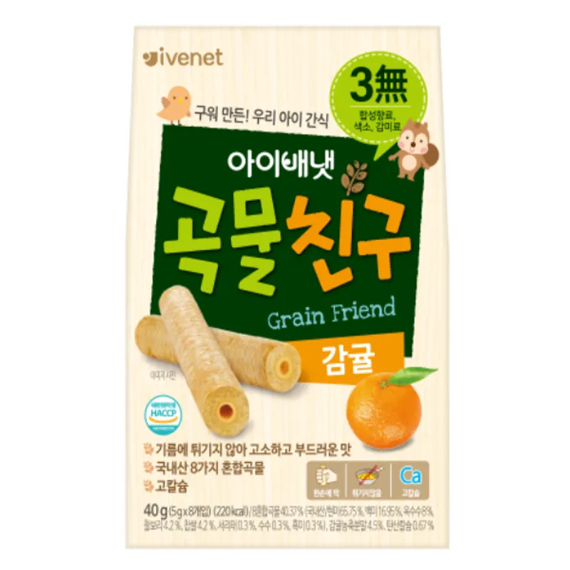 IVENET貝貝 糙米手指餅(柑橘味)40G