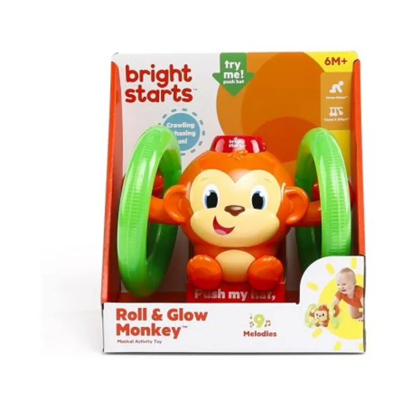 Roll & Glow 猴子爬行玩具
