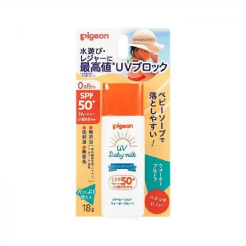 Pigeon 貝親嬰幼兒UV防水防曬乳液 SPF50+ PA++++(18/50g) 6支/箱 深橙