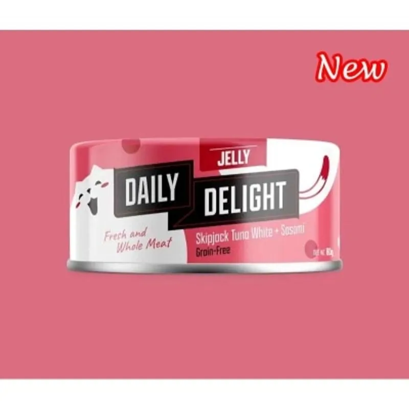 Daily Delight Jelly 白鰹吞拿魚+雞胸肉 貓罐頭 80g (DD54)