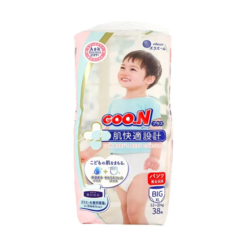 大王GOO.N紙尿褲敏感設計 加大碼