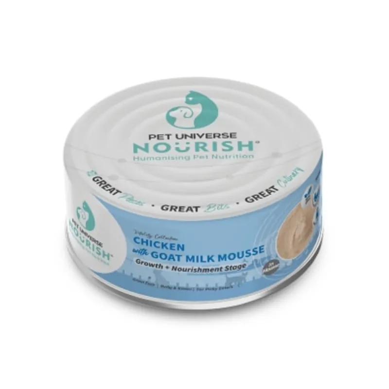 PETUNIVERSENOURISH 活力 雞肉+羊奶 （慕絲）貓罐 - 成長+營養階段 (70g) 080770