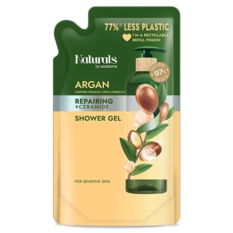 NATURALS BY WATSONS 摩洛哥堅果沐浴露-補充裝450ML