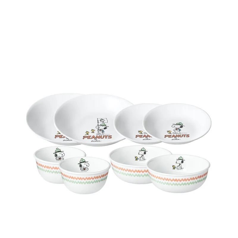 CORELLE 餐具套装8件 - Snoopy Camping