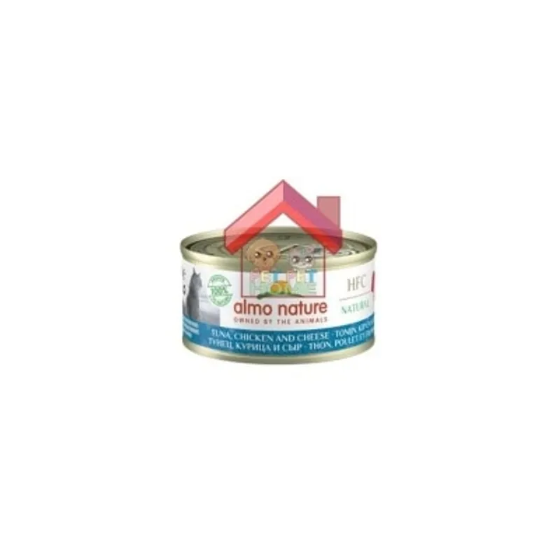 almo nature HFC Natural - 雞肉芝士吞拿魚 貓罐頭 70g [9080]