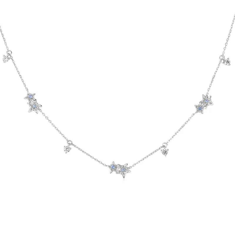 POINSETTIA｜Silver Dangle Choker