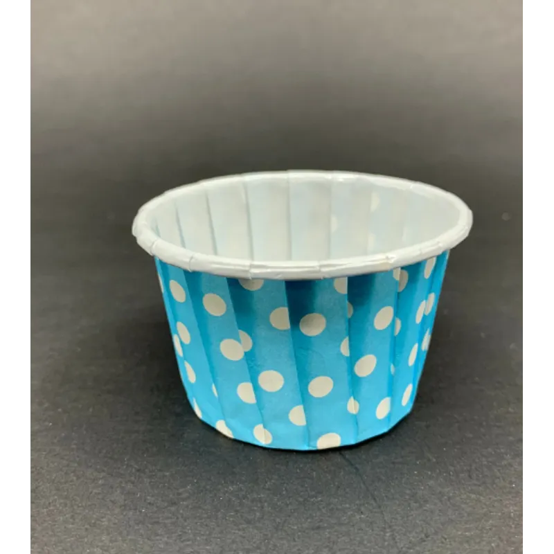 Ø2-3/4" 粉藍白點捲邊紙杯 (TØ68xBØ50xH40mm)