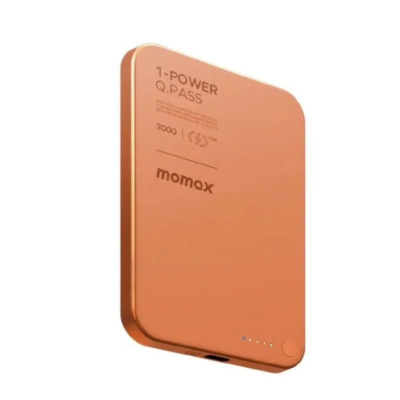 MOMAX 1-Power Q.Pass 3000mAh 磁吸流動電源(CCC認證)(橙色) IP115M