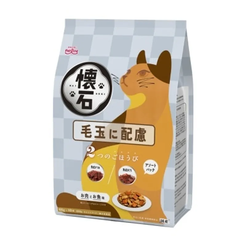 懷石2味 -毛玉排出配方(化毛)肉類與魚類口味 (60g x10) 004440 KSD-9