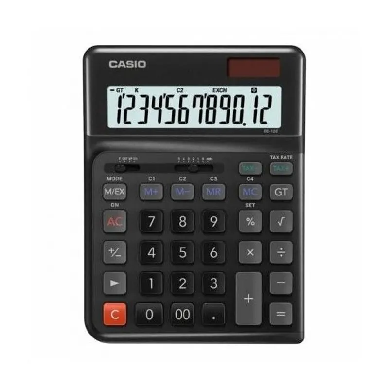 CASIO 桌面計算機(12位) DE12E/BK