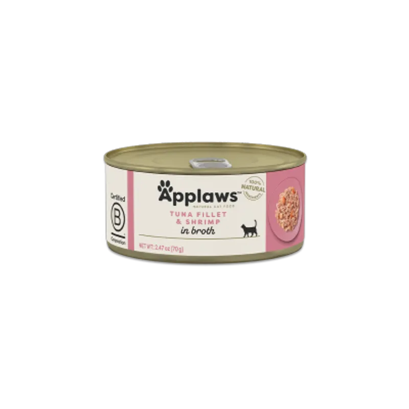 Applaws Natural Wet Cat Food 吞拿魚柳+海蝦 貓罐頭