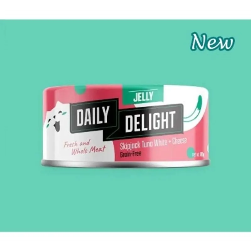 Daily Delight Jelly 白鰹吞拿魚+芝士 貓罐頭 80g (DD52)