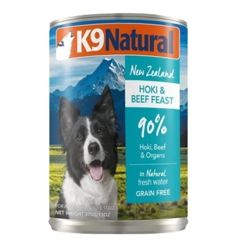 K9 NATURAL K9 狗罐頭 - 牛肉 藍尖尾鱈魚盛宴(370g) - K9 Natural