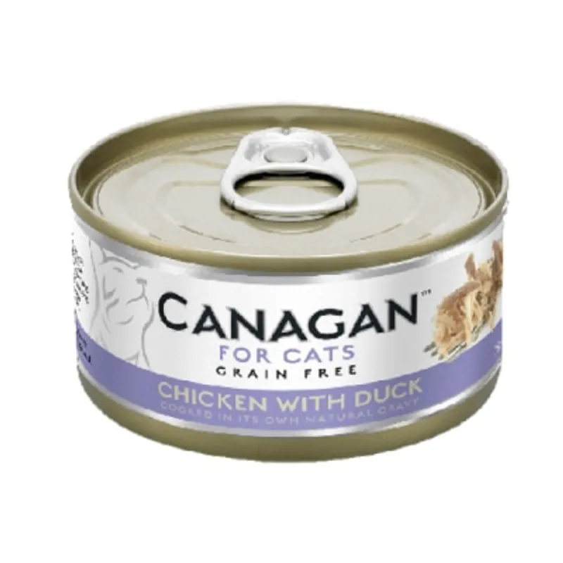 Canagan [WK75] 貓用無穀物雞肉+鴨肉配方罐頭 75g