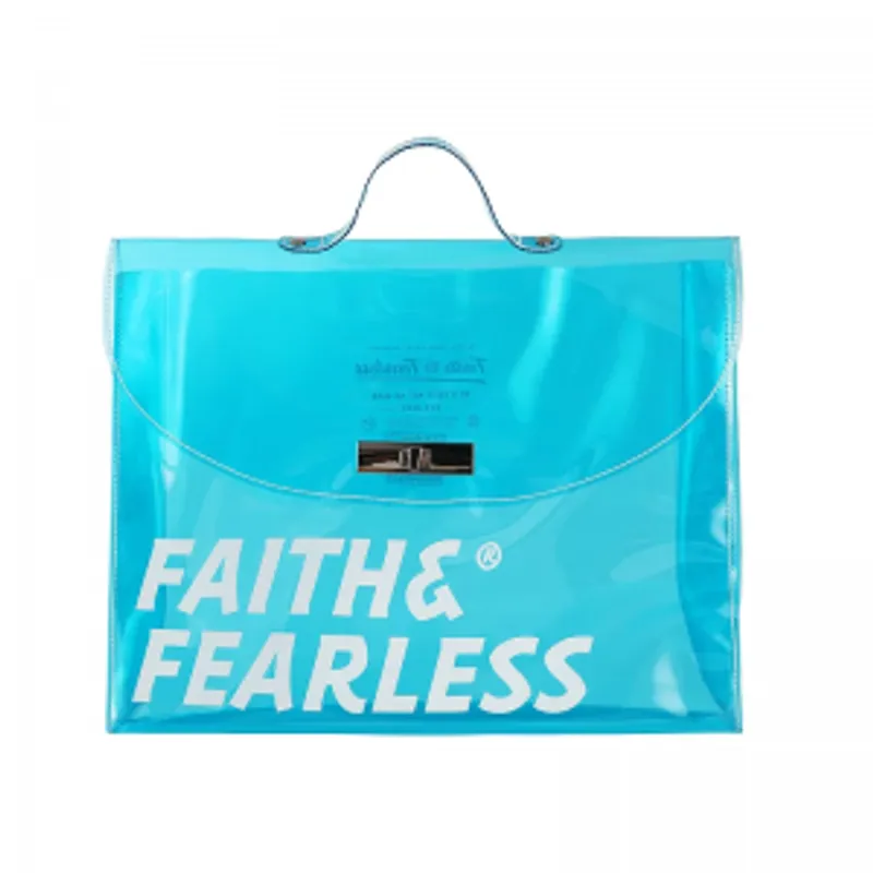FAITH & FEARLESS PVC文件夾（藍色）
