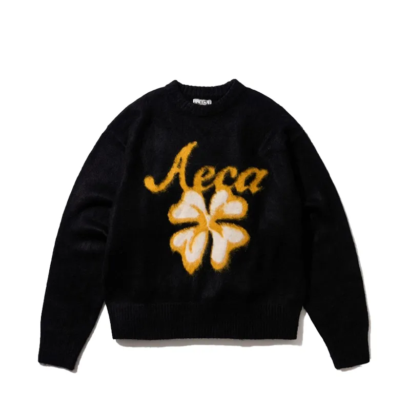 AECA WHITE 花朵毛衣