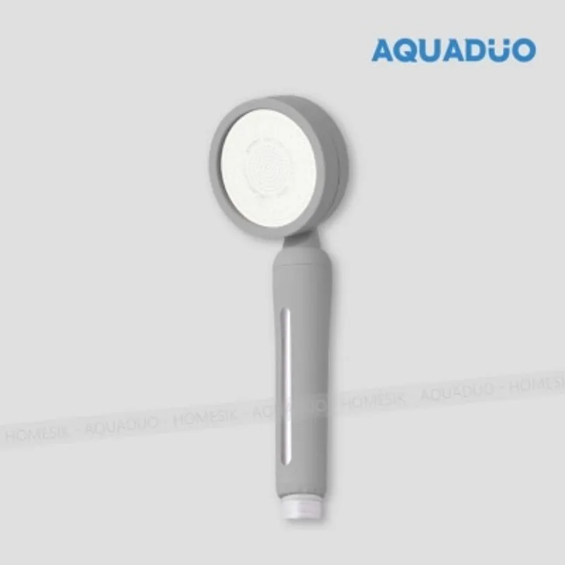 AQUADUO 花系灰色 除氯增壓沐浴過濾花灑頭 (連濾芯1件) (商家直送-5個工作天內送到府上;滿$500免運)