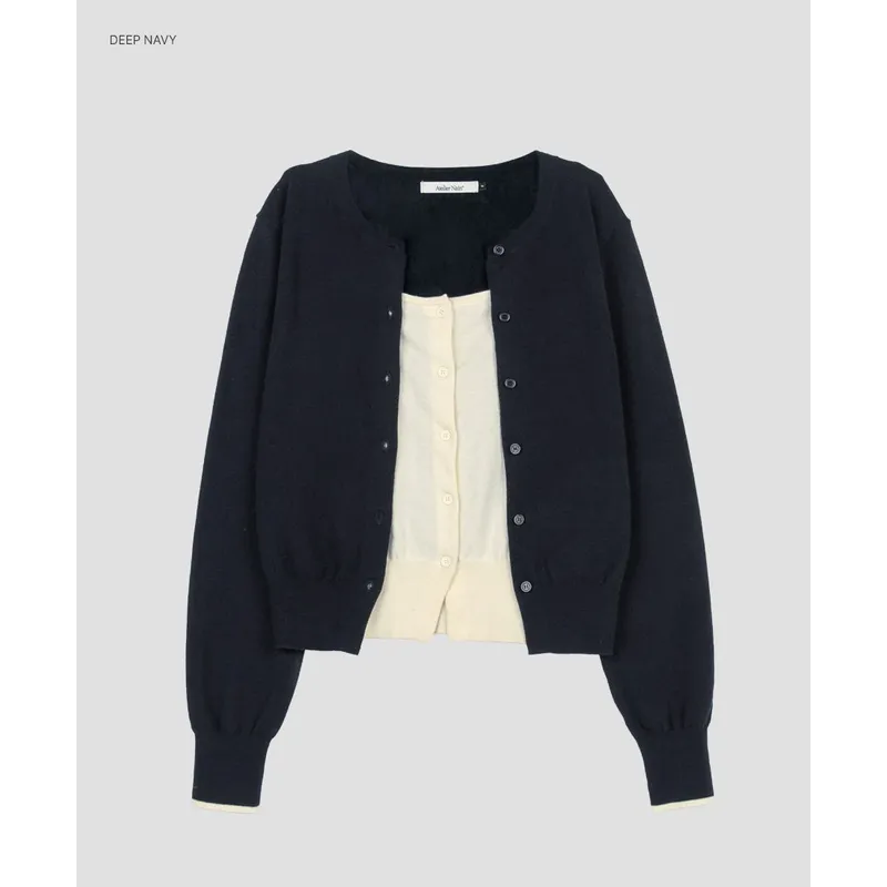 Atelier Nain NMP1NK-CD2254M0 Atelier Nain 開胸毛衣