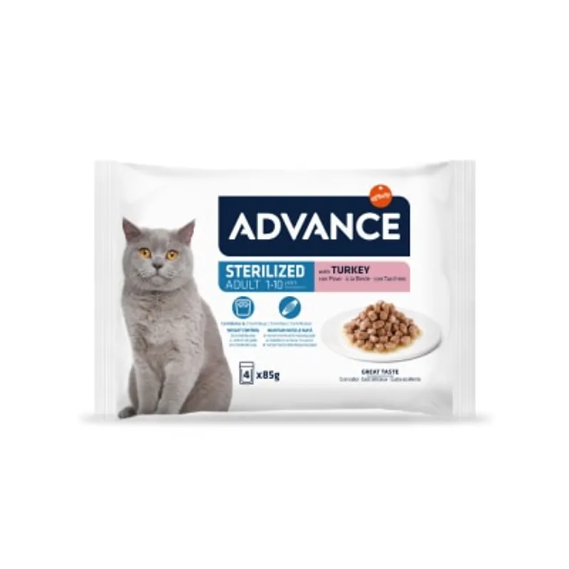 ADVANCEPETFOOD 日常絕育成貓濕糧 – 火雞 (85g X 4 包) 564500