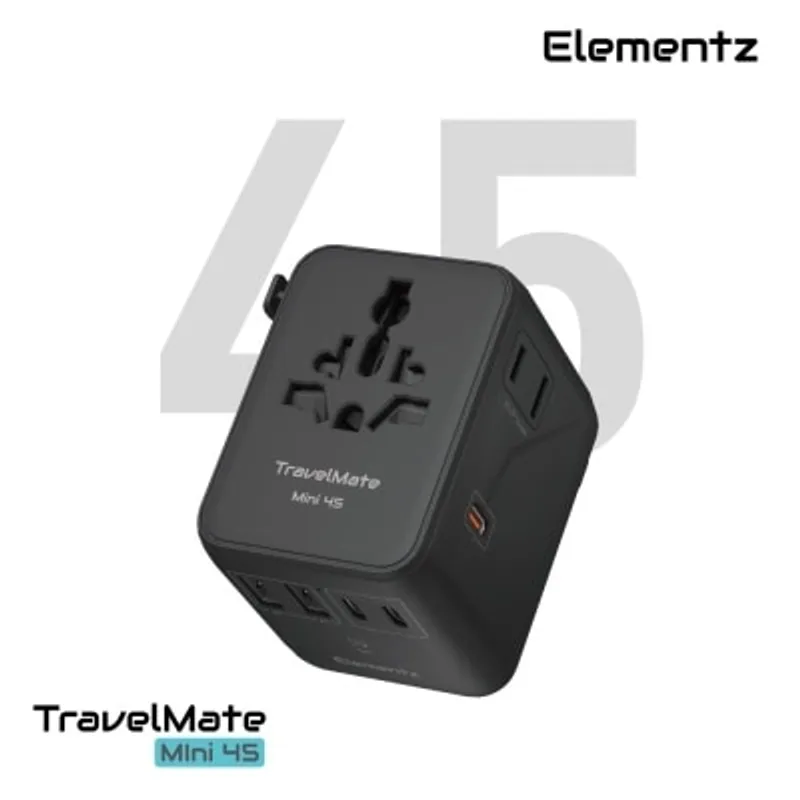 Elementz TravelMate Mini 45W 多國旅行充電轉接器 (3C+2A)