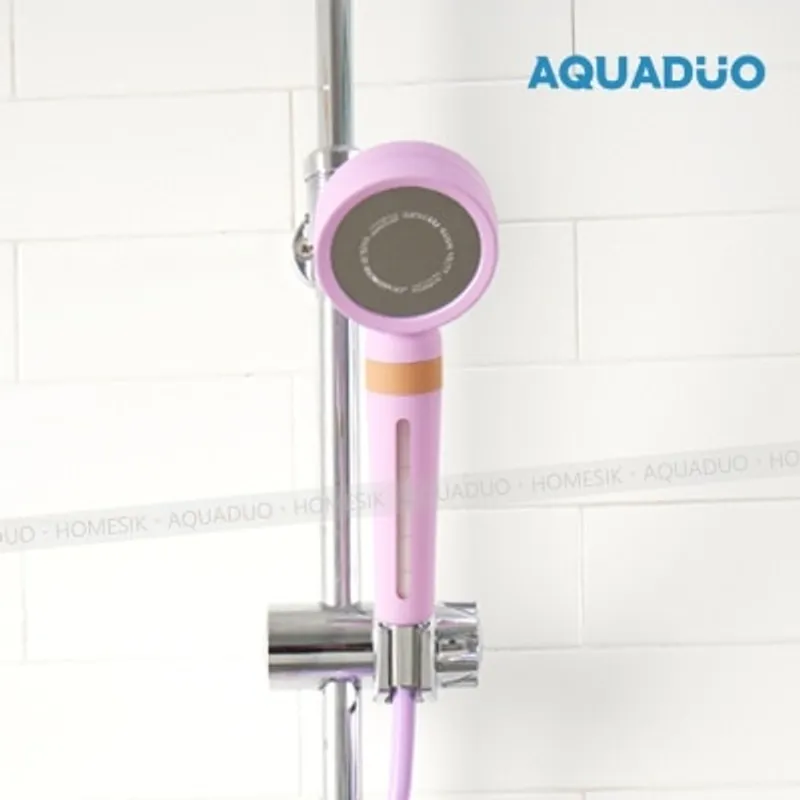 AQUADUO 花系加寬版 紫色除氯沐浴過濾花灑頭 (連濾芯1件) (商家直送-5個工作天內送到府上;滿$500免運)