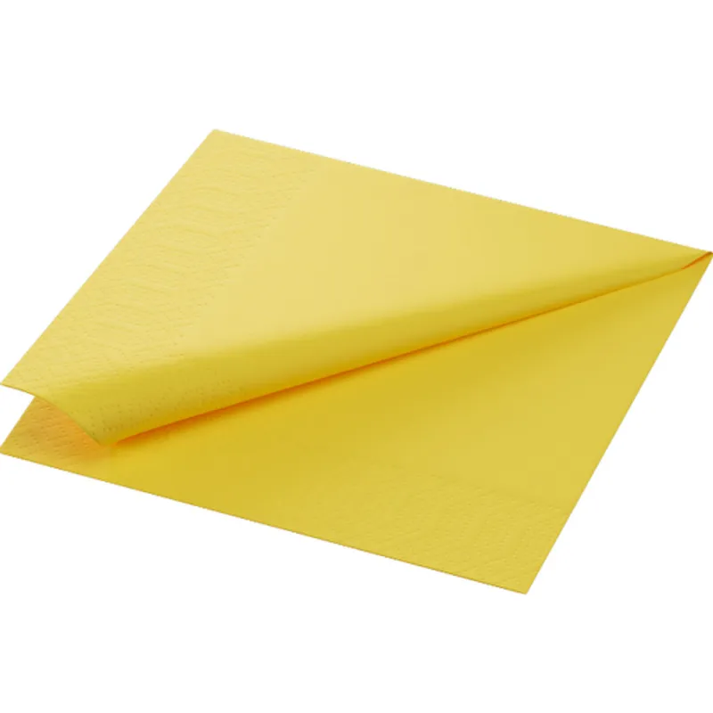 NAPKINS SRP 3-PLY 1/4 FOLD 33x33cm YELLOW