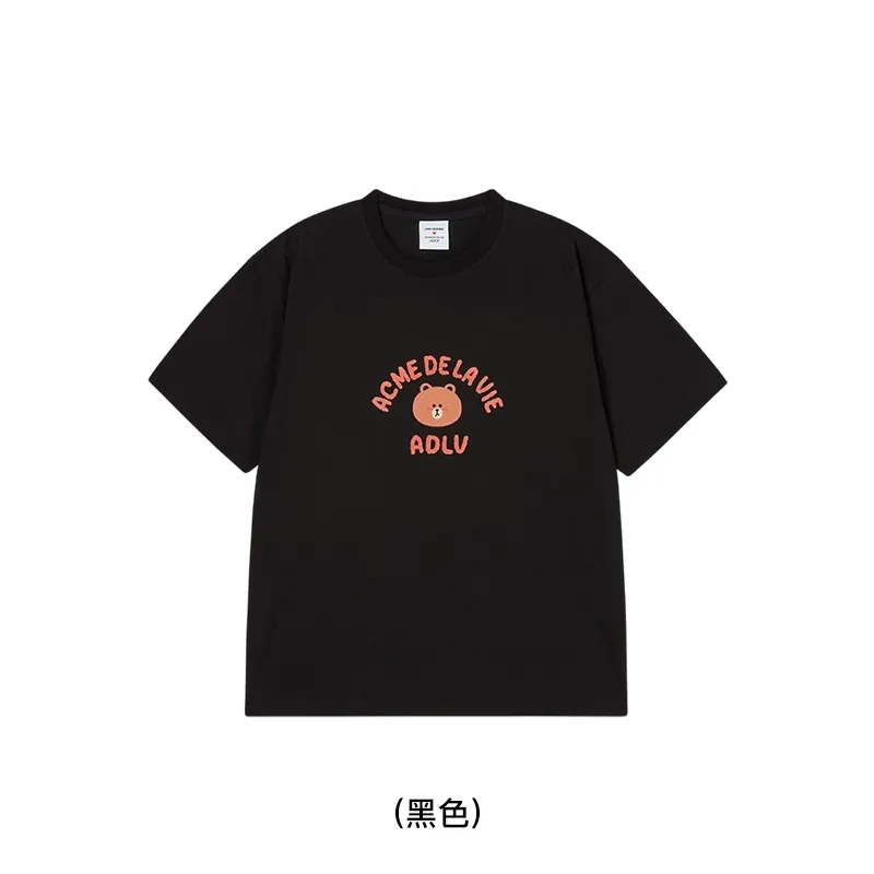 acme de la vie x LINE FRIENDS BROWN印花T恤