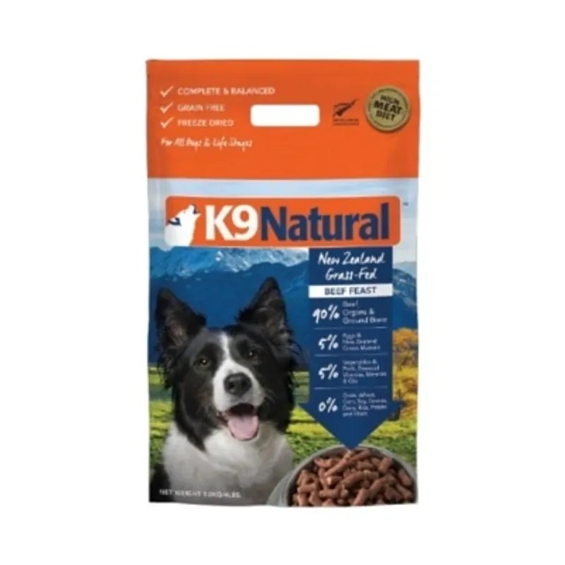 K9 Naturals 冷凍脫水狗乾糧 - 牛肉盛宴脫水鮮肉糧