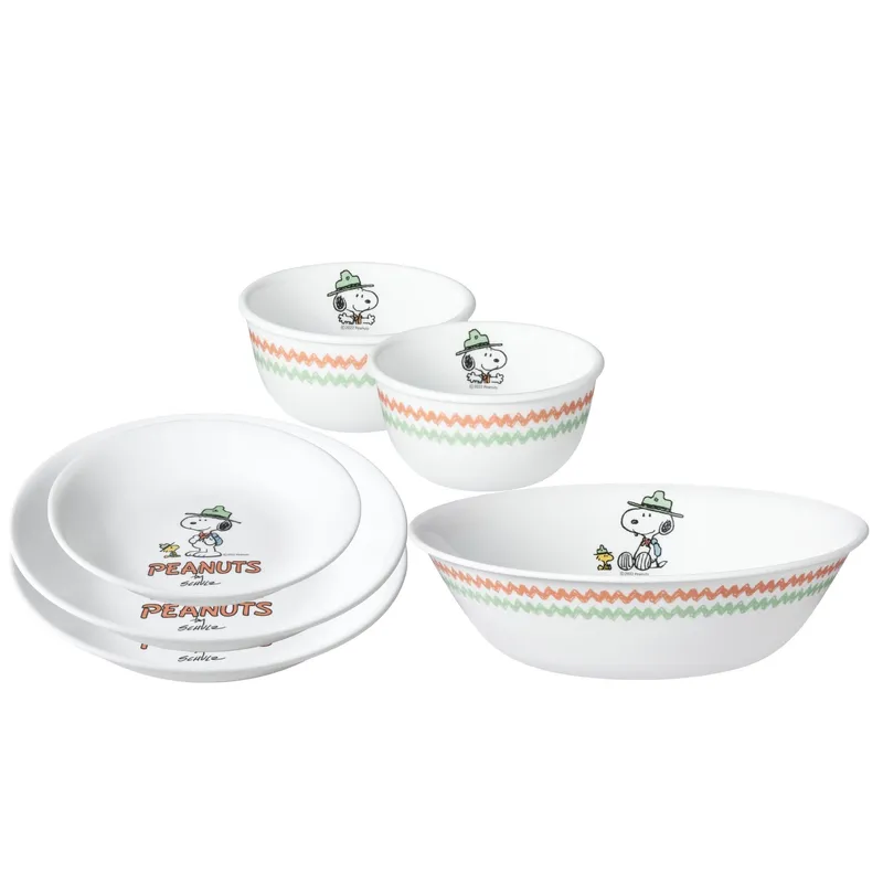 CORELLE 餐具套裝6件 - Snoopy Camping