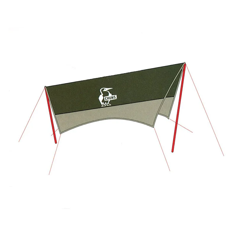 CHUMS CH62-1827-M103 Booby Hexa Tarp Olive/Gray 六角形篷布橄榄色/灰色
