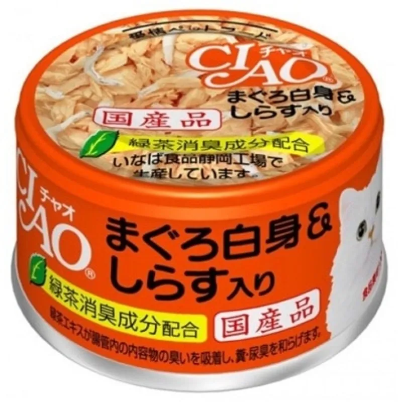 INABA CIAO - 白身吞拿魚 白飯魚 (85g)貓罐頭 A-02