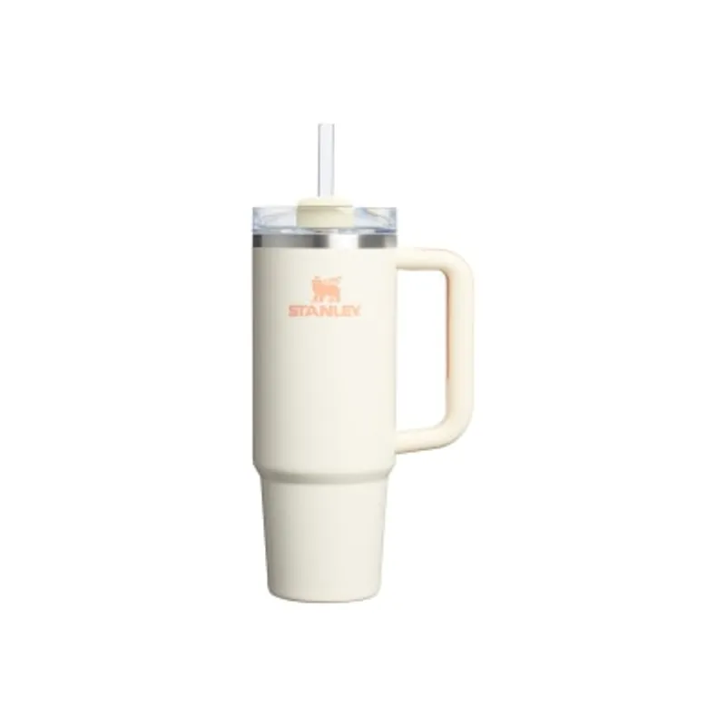 Stanley 30oz The Quencher H2.0 Flowstate™ 吸管杯 亮面奶油杏