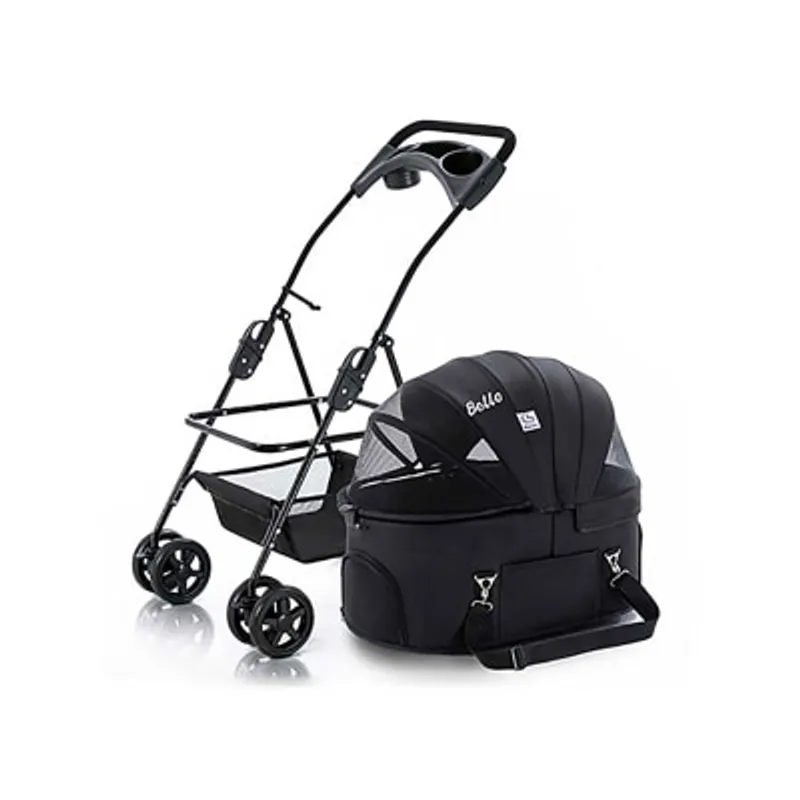 BELLO 車籃分拆款四輪萬向可摺狗狗手推車 加大版 (寵物承重：17kg)