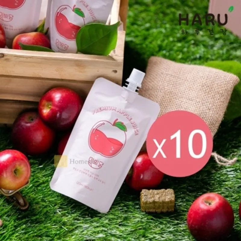 HARU HEALTH 100% NFC 升級版 純蘋果汁 120ml x 10包裝 (商家直送-5個工作天內送到府上;滿$500免運)