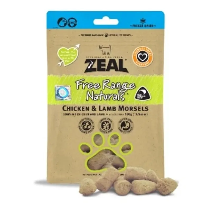 Zeal - Chicken & Lamb Morsels 凍乾小食 雞肉+羊肉 100g