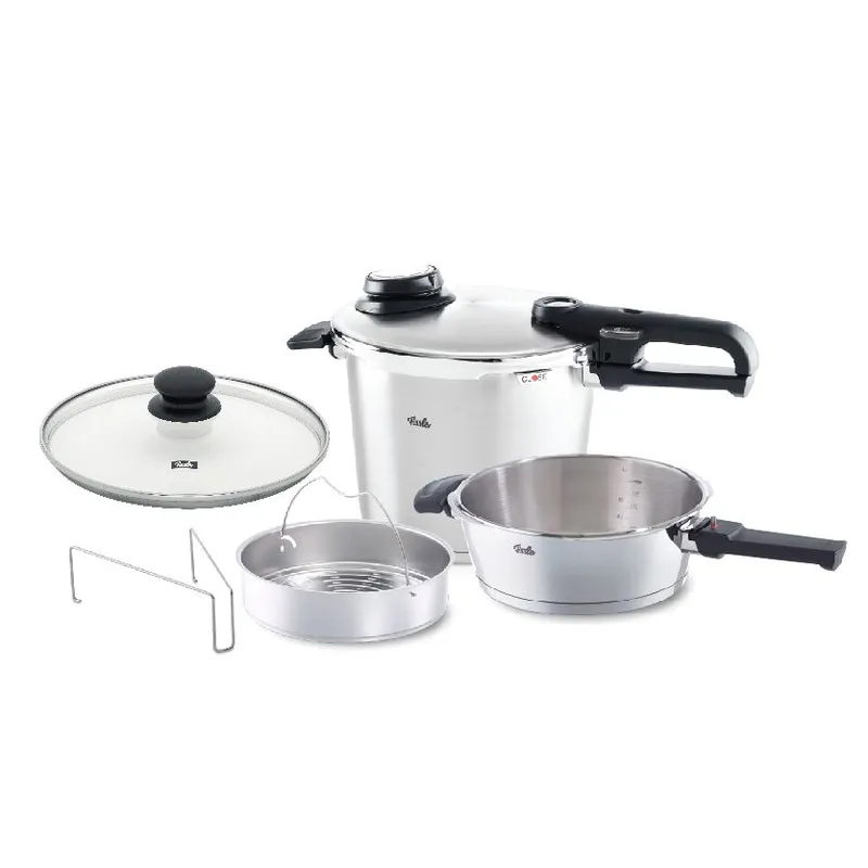德國製 Fissler "Vitavit Premium S4" 系列22cm高速鍋套裝 - 6.0+3.5L