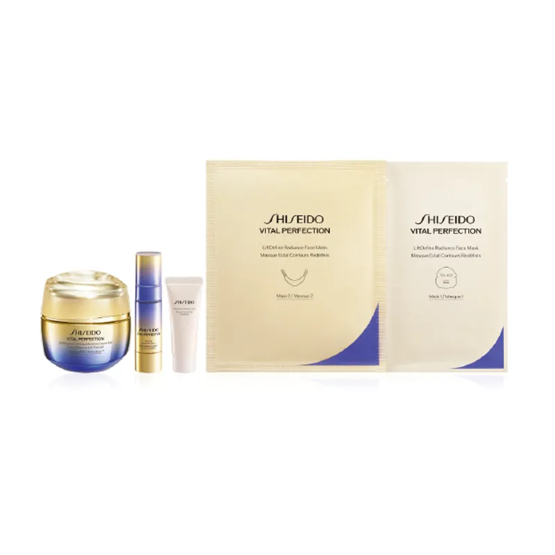 SHISEIDO VITAL PERFECTION极上红花紧致雪纺霜组合