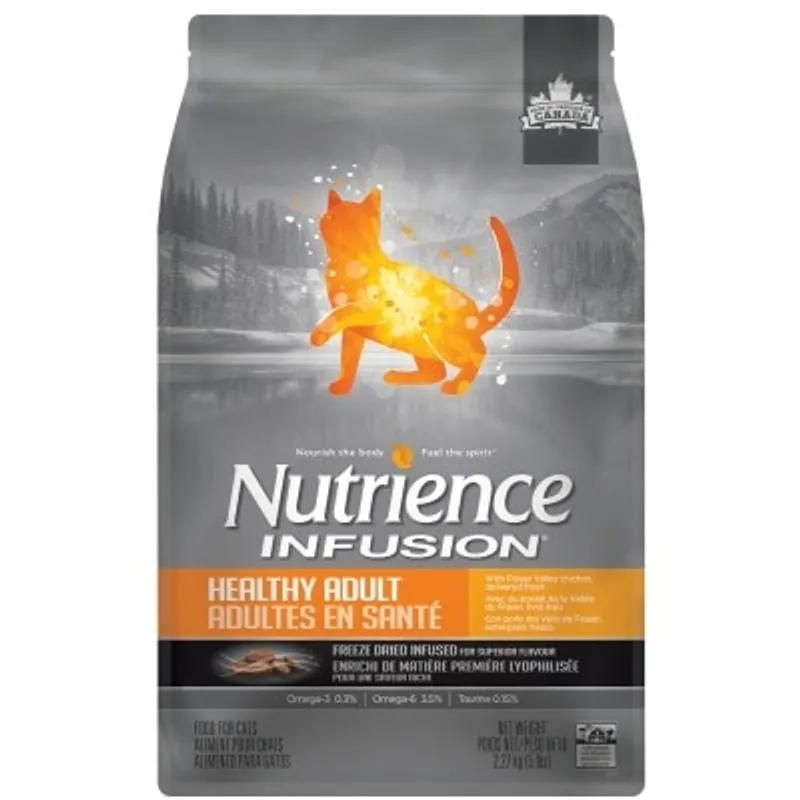 Nutrience 天然凍乾外層 鮮雞肉 成貓配方 05lb (灰底黃) [C2507]
