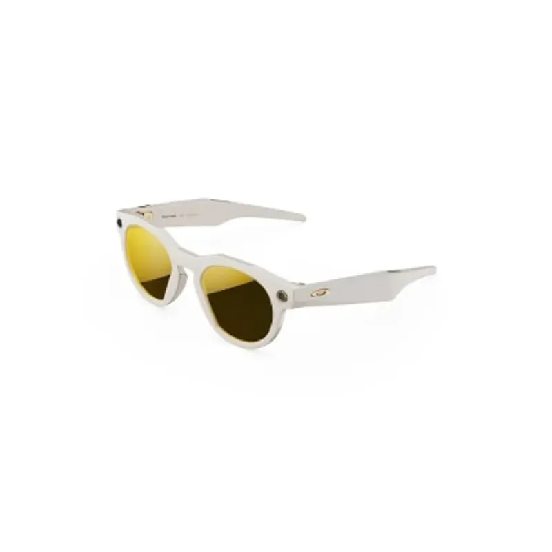 Oakley Meta HSTN 智慧眼鏡 - 標準 暖白灰鏡框 Prizm 24K金色偏光鏡片