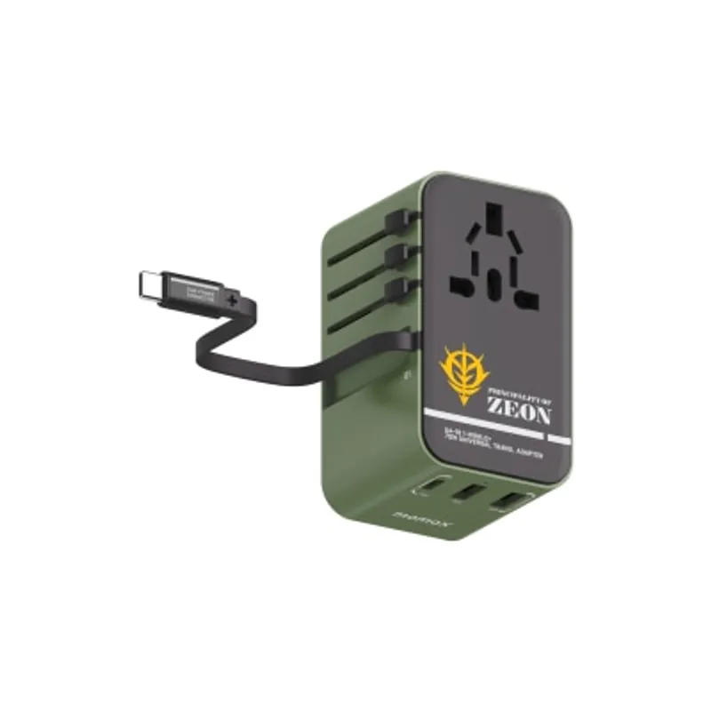 Momax 1-World+ 70W GaN 3-插口 內建 USB-C 充電線 + AC 旅行充電插座 - UA18 充電器