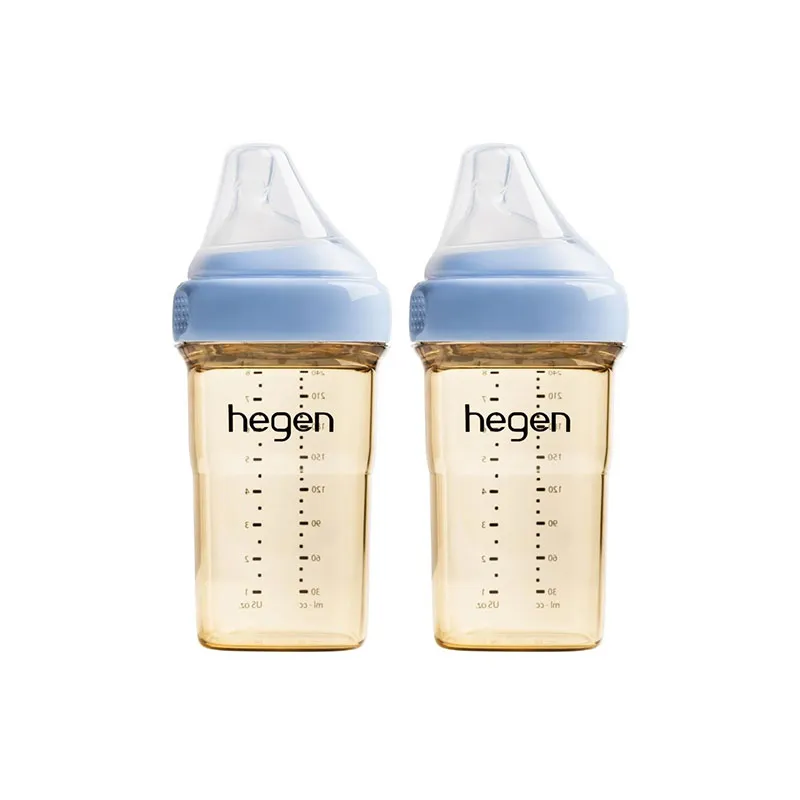 Hegen – PCTO™ PPSU多功能宽口奶瓶 240ml/8oz (2支装) 蓝色